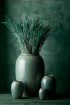 Bitz | Kőedény zöld váza 20 cm | Stoneware vase green 20 cm | Solinfo Shop