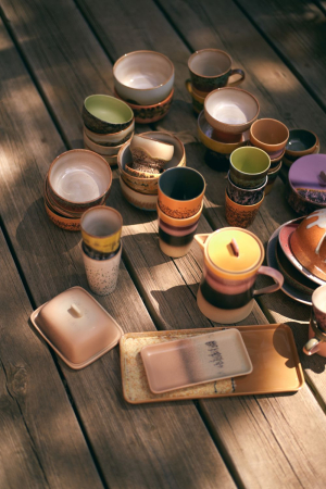 HK living | 70's Ceramics Coral lungo bögre szett | 70s Ceramics Lungo Mugs Coral Set of 2 | Home of Solinfo