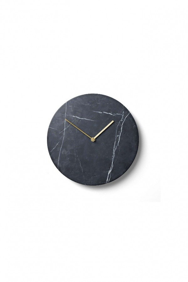 Menu Márvány falióra, fekete | Marble wall clock, black | Solinfo Shop