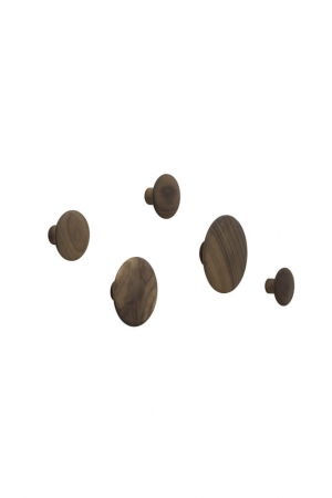 Muuto | Dots diófa akasztó szett | Wood dots set, walnut | Home of Solinfo