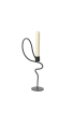 ferm LIVING | Valse fekete gyertyatartó | Valse Candle Holder High Black | Home of Solinfo