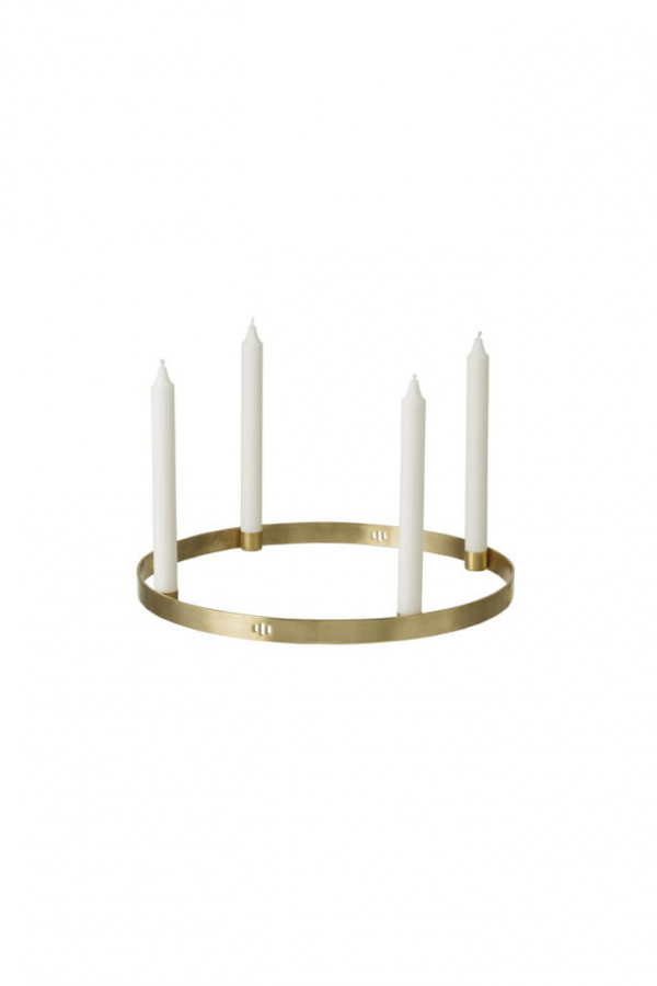 ferm LIVING | Kicsi sárgaréz gyertyatartó | Candle Holder Circle - Brass Small | Home of Solinfo