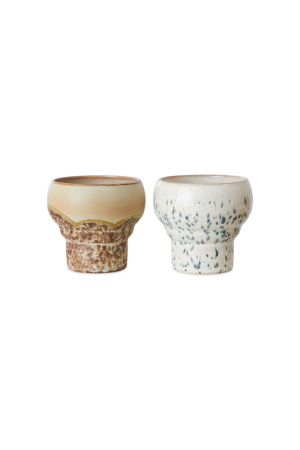 HK living | 70's Ceramics Coral lungo bögre szett | 70s Ceramics Lungo Mugs Coral Set of 2 | Home of Solinfo
