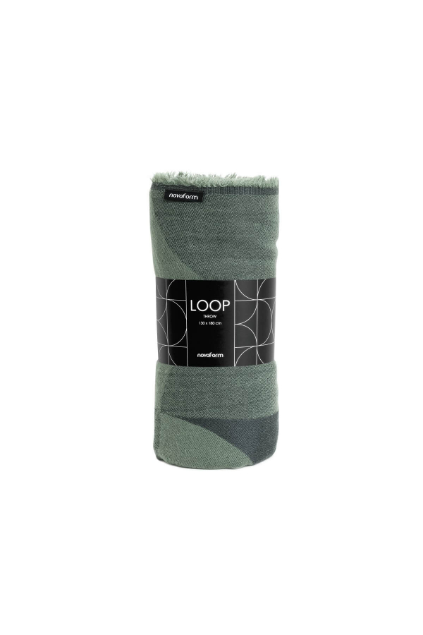 Novoform | Loop zöld takaró | Loop throw, laurel green | Solinfo Shop