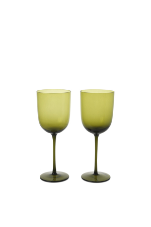 ferm living | Host vörösboros poharak - 2 darabos készlet | Host Red Wine Glasses - Set of 2 - Moss Green | Home of Solinfo