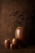 Bitz | Kőedény borostyán váza 50 cm | Stoneware vase amber 50 cm | Home of Solinfo