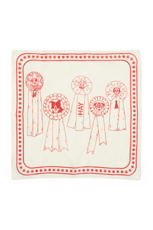 HAY | HAY fehér és piros újrahasznosított kutyakendő  | HAY Dogs Scarf Recycled Off-white with red | Home of Solinfo