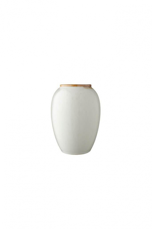 Bitz | Kőedény krémszínű váza 20 cm | Stoneware vase cream 20 cm | Solinfo Shop