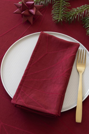 Novoform | Stars piros textil szalvéta szett | Stars cloth napkin set advent red | Solinfo Shop