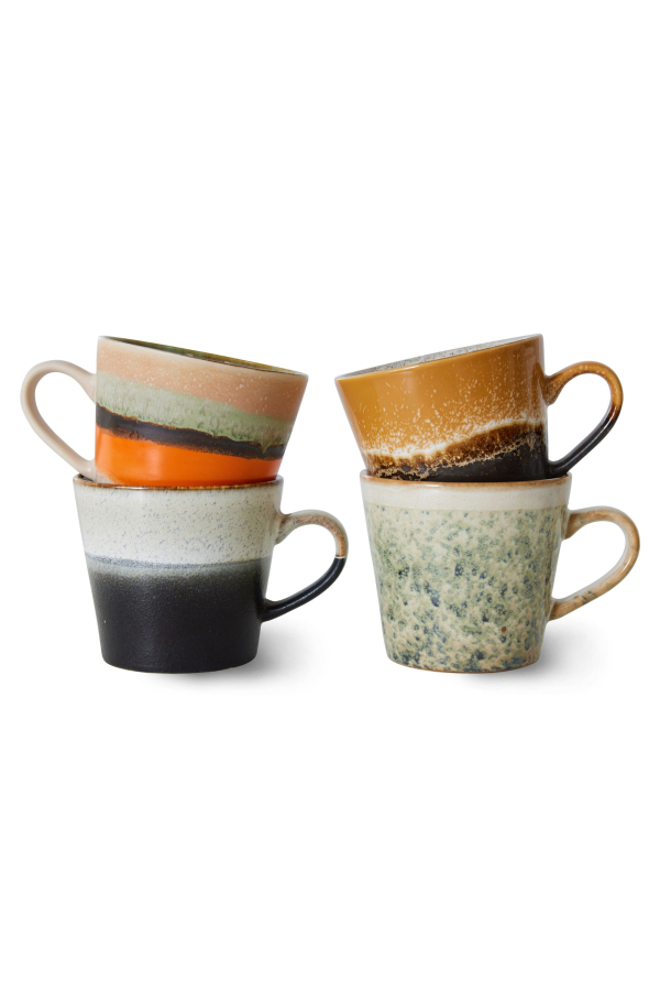 HKliving | 70s Ceramics Verve cappuccino bögre szett | 70s Ceramics Verve cappuccino mug set | Home of Solinfo