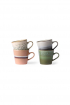 HKliving | 70s Ceramics cappuccino bögre szett | 70s Ceramics cappuccino mug set | Home of Solinfo