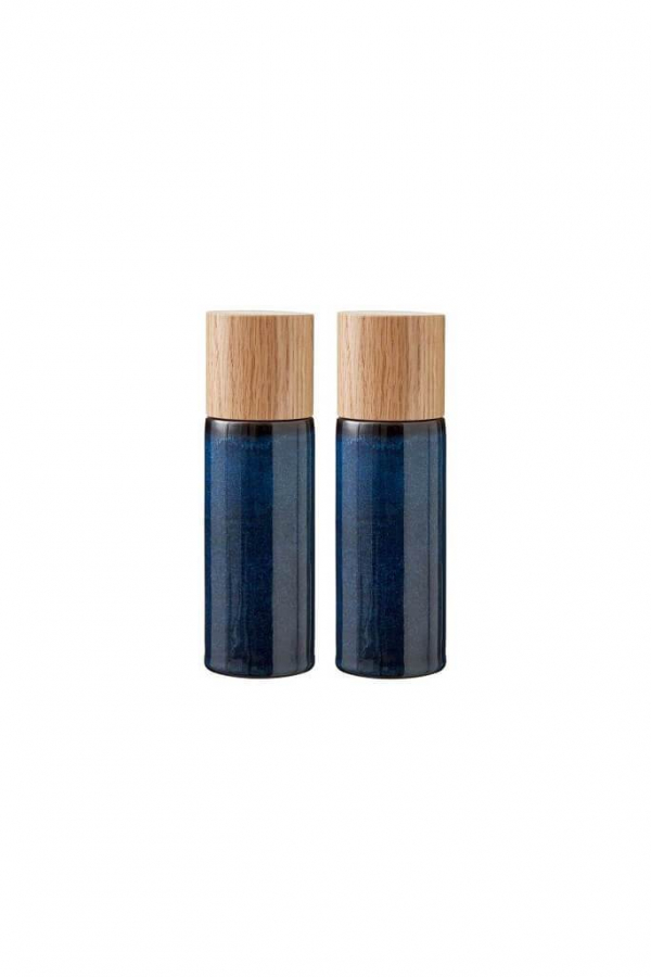 Bitz | Kőedény kék só- és borsőrlő | Stoneware salt and pepper mill dark blue | Home of Solinfo