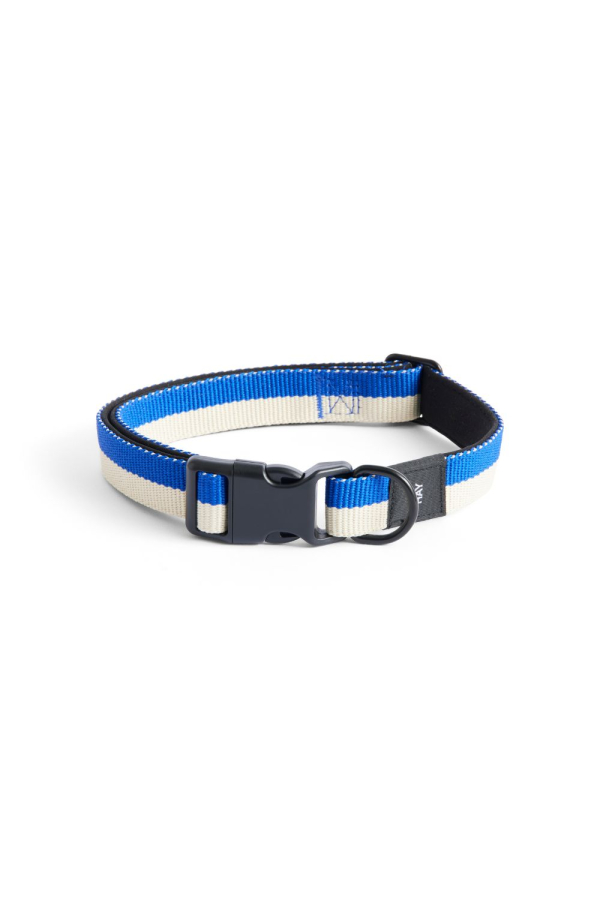 HAY | HAY kék és fehér nyakörv M/L | HAY Dogs Collar Flat M/L Blue and Off-white | Home of Solinfo