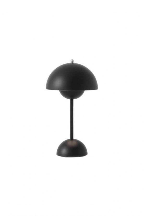 &Tradition | VP9 Flowerpot matt fekete hordozható lámpa | VP9 Flowerpot portable lamp, matt black | Home of Solinfo
