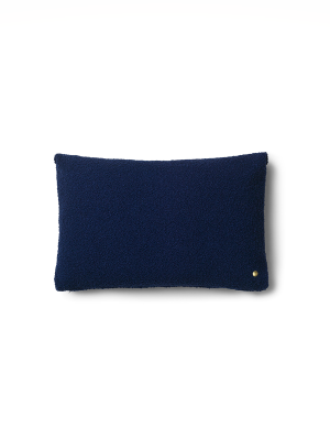 fermLiving | Clean gyapjú buklé párna kék | Clean Cushion - Wool Boucle deep blue | Home of Solinfo