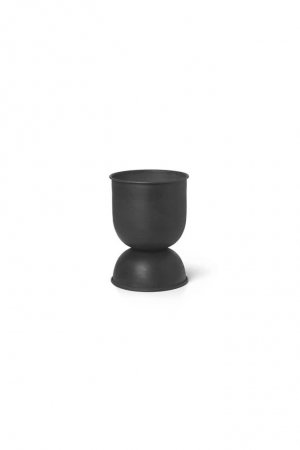 ferm LIVING | Extra kicsi fekete Homokóra kaspó | Hourglass Pot - Black Extra Small | Home of Solinfo