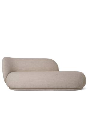 ferm LIVING | Rico buklé nyitott dívány Sand | Rico Divan Wool Boucle Brushed Sand | Home of Solinfo