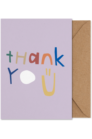Paper Collective| Thank You képeslap | Thank You art card | Home of Solinfo