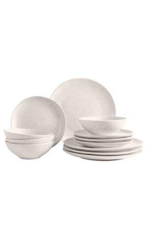 Broste Copenhagen | Nordic Vanilla étkészlet 12 db | Nordic Vanilla Dinner Set for Four | Home of Solinfo