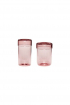 Hübsch | Hübsch üveg tároló szett fedéllel, rózsaszín | Hübsch Storage jar set with lid, glass, pink | Solinfo Shop