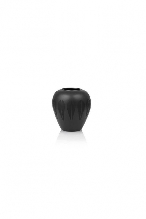 Lucie Kaas Lótusz váza fekete | Lotus vase black | Solinfo Shop