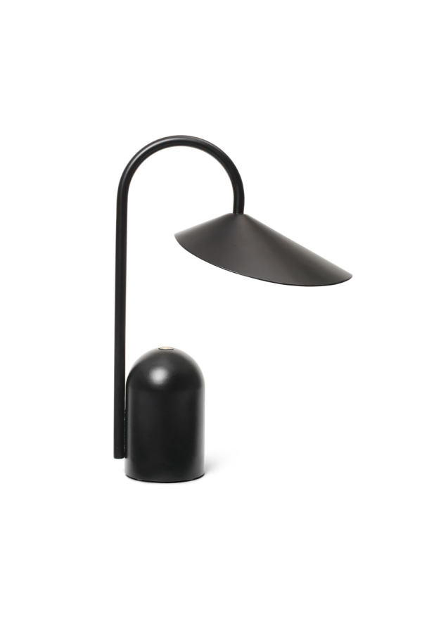 ferm LIVING | Arum fekete hordozható lámpa | Arum Portable Lamp Black | Home of Solinfo