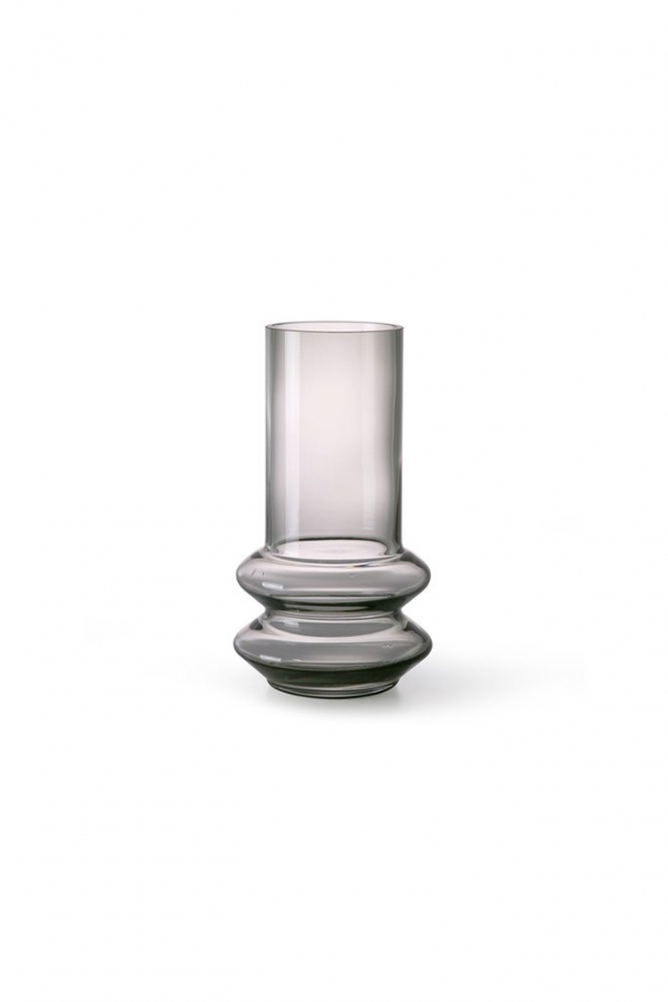 HKliving | Füstös üveg váza | Smoked grey glass vase | Solinfo Shop